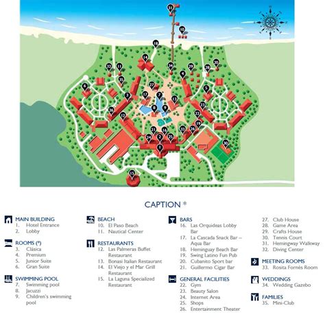 Resort Map Hotel Camino Del Mar Cayo Guillermo Cuba