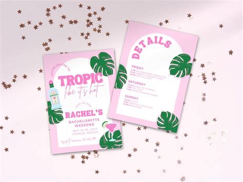Tropic Like It S Hot Bachelorette Party Customizable Etsy