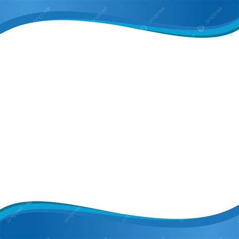 Header And Footer Blue Wavy Vector Design Headers And Footers Blue Shading Blue Border Png