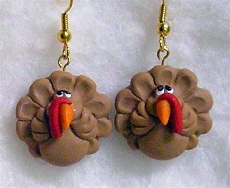 Funny Turkey Thanksgiving Jewelry Turkey Earring Dangle Turkey