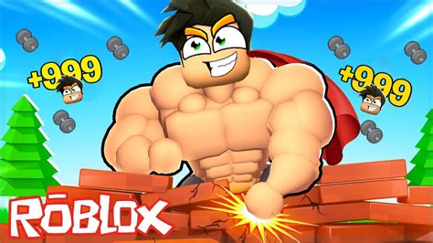 HER ŞEYİ KIRDIM VE KASLI BABİ OLDUM Roblox Strongman Smash Simulator