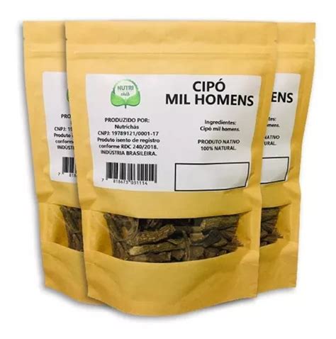 3x Chá De Cipó Mil Homens 100gr Nativo 100 Natural MercadoLivre