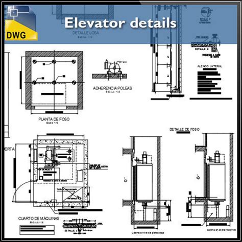 Elevator Details – CAD Design | Free CAD Blocks,Drawings,Details