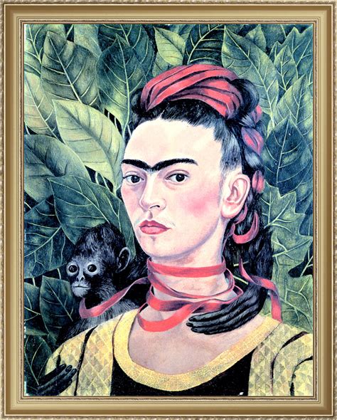 Frida Kahlo Self Portrait With Monkey A A Etsy Australia