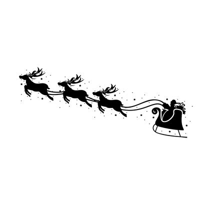 Santa S Sleigh Templates Santa S Sleigh Outlines