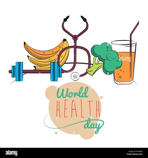 World healthy day card Stock Vector Image & Art - Alamy