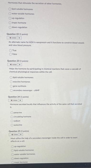 Solved Hormones that stimulate the secretion of other | Chegg.com