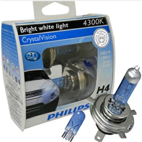 Philips Crystalvision 4300k Bright White Light Halogen Bulb