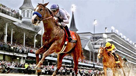 Justify Wins Kentucky Derby Digital Art By Cac Graphics Fine Art America