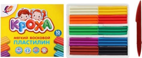 Купить Пластилин Луч Кроха 1026956 количество цветов: 10 в Алматы ...