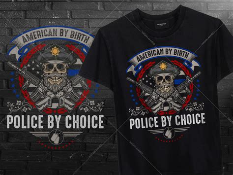 Hasan Ahmed American Police Vector Print Police Officer T Shirt Design