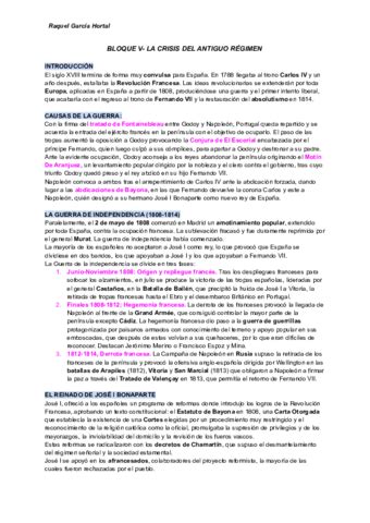 Bloque V La Crisis Del Antiguo Regimen Pdf