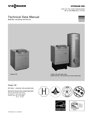 Viessmann Vitogas Technical Data Manual Manualzz