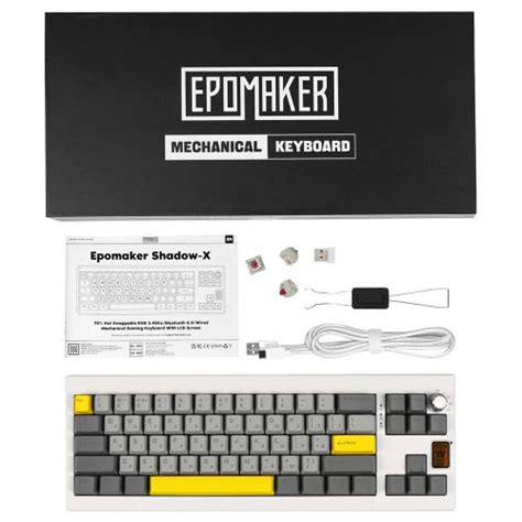 Купити Клавіатура EPOMAKER Shadow X RGB Mechanical Mulan Switch Hot Swap SHX W M White ціна