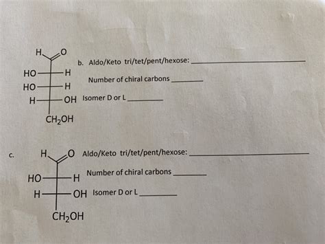 Solved Classify Each Carbohydrate As An Aldo Or Keto Sugar