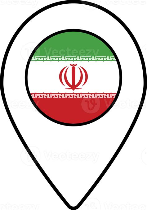 Iran Flag Map Pin Navigation Icon 22121495 Png