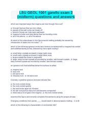 Lsu Geol Garello Exam Midterm Questions And Answers Pdf Lsu