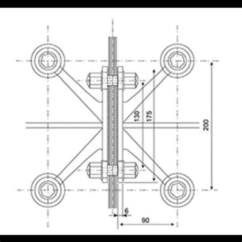 Jual Spider Fitting Penjepit Kaca Tipe Sirip Kaca Kaki 4 Shopee