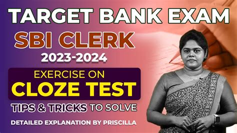 Target Bank Exam SBI Clerk 2024 Exercise On Cloze Test Tips