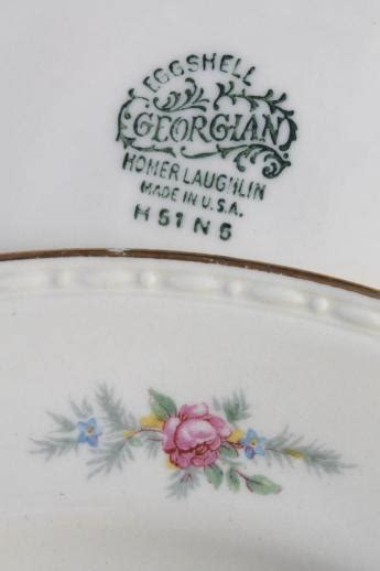 Dinner Plates Vintage Homer Laughlin China Cashmere Floral Eggshell