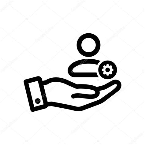 Customer Icon With Settings Sign Customer Icon And Customize Setup