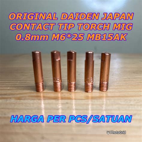 Jual Original Daiden Contact Tip Mm Mm M Mig Co Torch