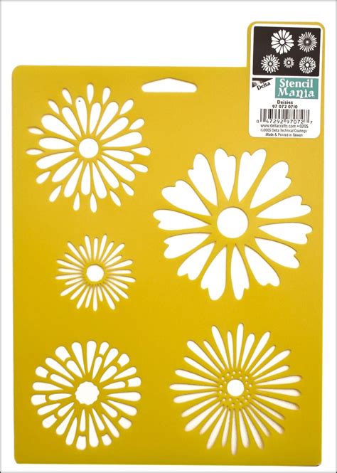 Delta Stencil Daisies Flower Stencil Stencil Template Stencils