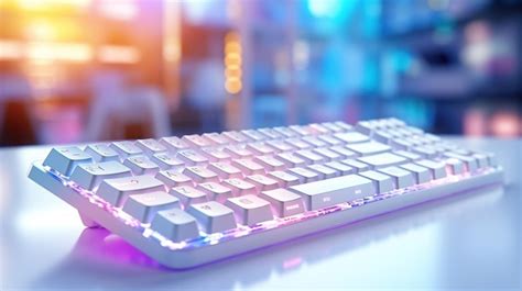 Premium AI Image | Keyboard with colorful RGB lights