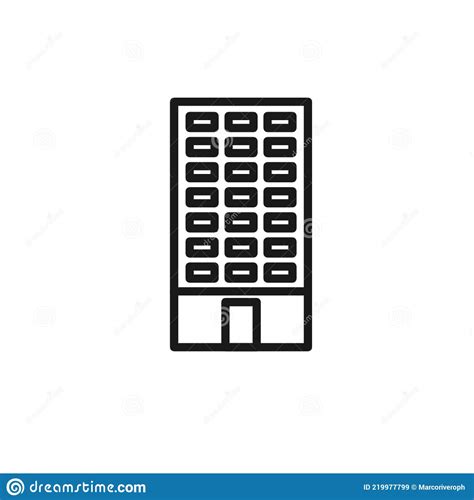 Illustration Of A Tall Building With Windows Stock Illustration Illustration Of Outside