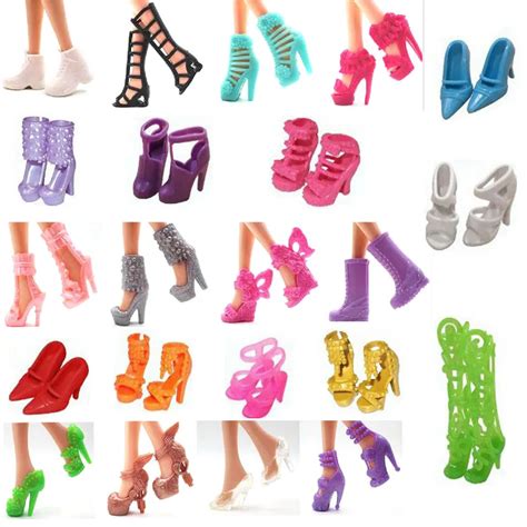 Nk 22 Pairs Set Doll Shoes Fashion Cute Colorful Assorted Shoes For