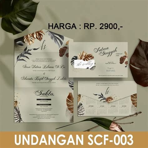 Jual Cetak Undangan Blangko Pernikahan Terjangkau Griya SCF 003