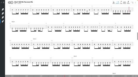 Night Ranger Dont Tell Me You Love Me Bass Tab Play Along Youtube