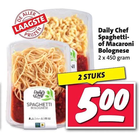 Daily Chef Spaghetti Of Macaroni Bolognese Aanbieding Bij Nettorama