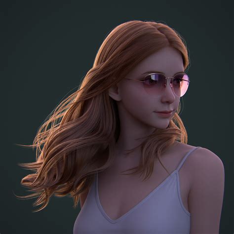 3D Blonde Girl Model Behance