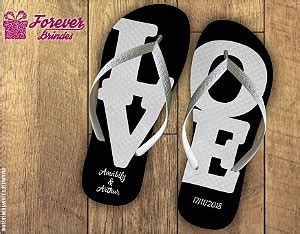 Chinelo Casamento Love Personalizado FOREVER BRINDES