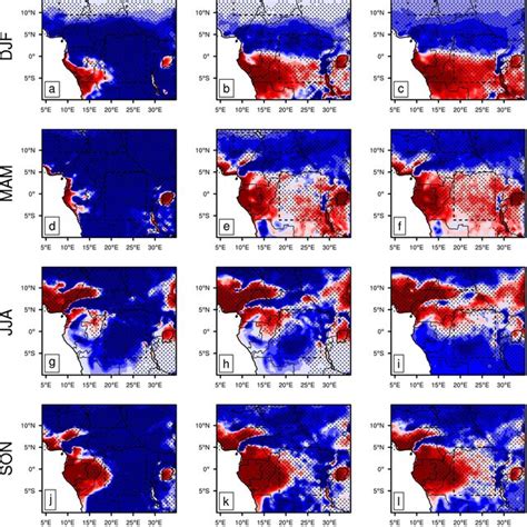 Seasonal Distribution Of Precipitation Biases In Mm Day Between The