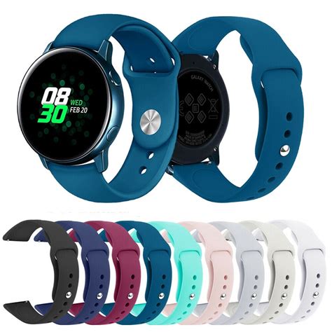 Amerteer For Samsung Galaxy Watch Active 2 Replacement Silicone Quick Release Stylish Sport