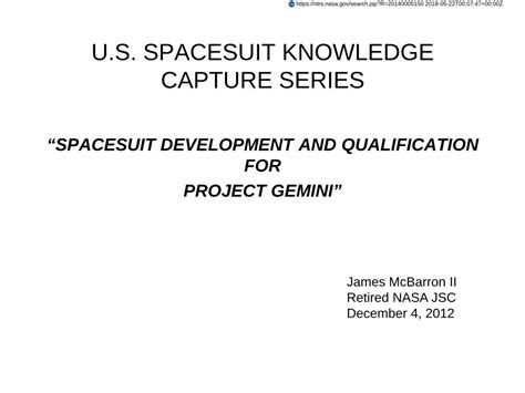 PDF U S SPACESUIT KNOWLEDGE CAPTURE SERIES NASA PDF FileU S