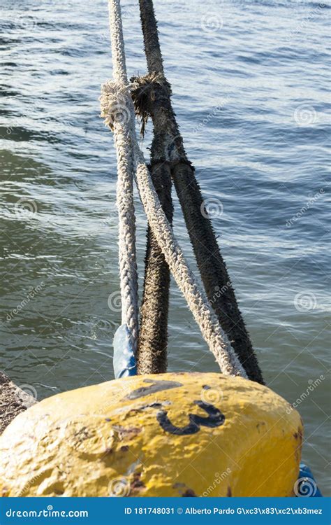 Ship Rope Tied To The Ground Stock Image Image Of Security