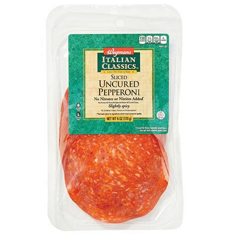 Wegmans Italian Classics Uncured Sliced Sandwich Pepperoni Wegmans