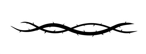 Thorn Branch Or Vine Natural Intertwined Pattern Element Of Tattoo