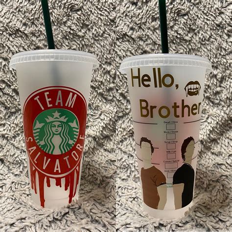 The Vampire Diaries Themed Official 24oz Starbucks Cold Cups Venti Cup