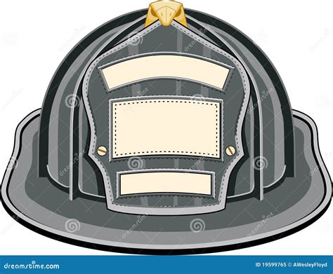 Firefighter Helmet Black Stock Illustration Illustration Of Fire