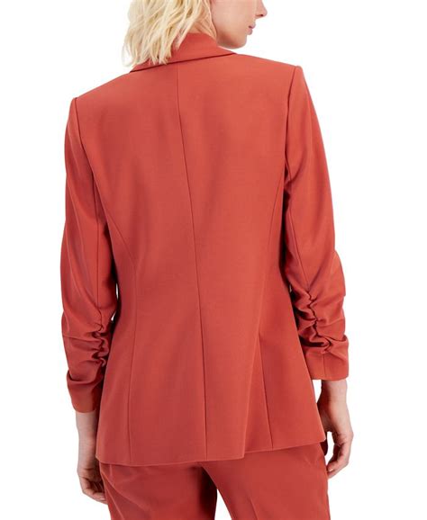 Tahari Asl Womens Shawl Collar Scrunched Sleeve Blazer Macys