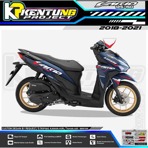 Jual STRIPING STICKER VARIASI VARIO FACELIFT 125 150 UV TRANSPARAN