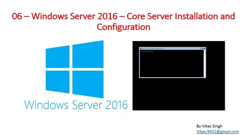 Windows Server Core Server Installation And Configuration