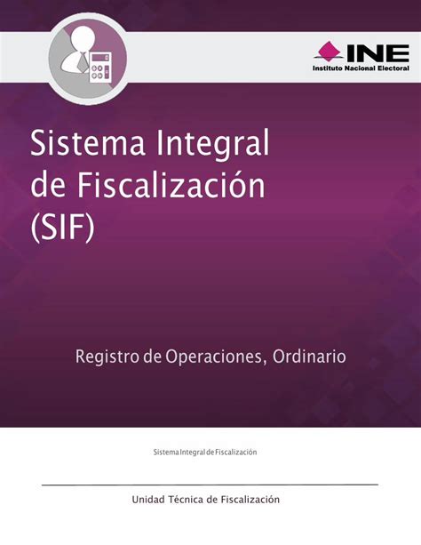 Pdf Sistema Integral De Fiscalización Sif · Registro Contable De