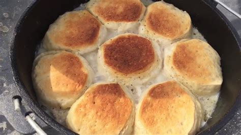 Biscuits And Gravy In The Dutch Oven Youtube