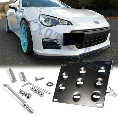 Bumper Tow Hook License Plate Bracket For Scion Frs Subaru Impreza Wrx