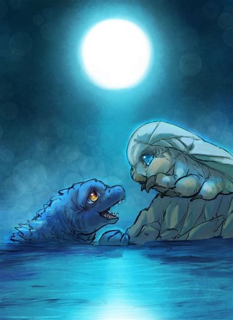 Baby Godzilla And Mothra